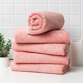 Set 4 khăn tắm gội xuất hàn 40x80cm, 210g, dày dặn, thấm hút tốt