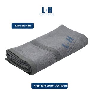 Khăn tắm L&H sợi tre cỡ đại, kt 70x140cm, mềm mịn, không bám bông, không ra màu