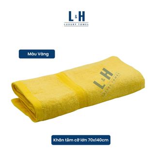 Khăn tắm L&H sợi tre cỡ đại, kt 70x140cm, mềm mịn, không bám bông, không ra màu