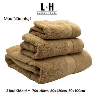 Khăn tắm Kokoya 70x140cm, 60x120cm, 50x100cm cao cấp xuất hàn Basic, thấm hút nước tốt, không bám bông, dày dặn