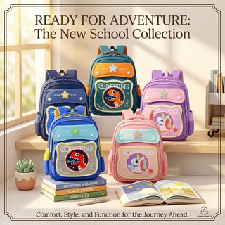 BALO A0234 – NHIỀU NGĂN, HOẠT HÌNH DỄ THƯƠNG, BÉ ĐẾN TRƯỜNG VUI HƠN - PIPI STORE