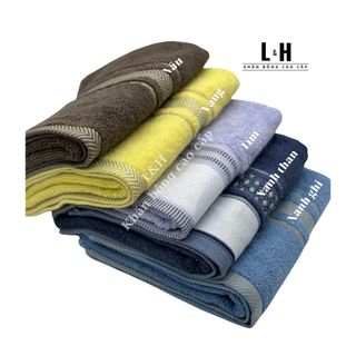 Khăn tắm, khăn lau đầu cỡ trung SongWol, dí kép, kt 40x80cm