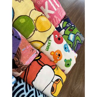 Khăn tắm cho bé cỡ vừa 60x120 hoạt hình đáng yêu, cotton 100%