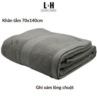 Khăn tắm to Kokoya 70x140cm cao cấp xuất hàn Basic, thấm hút nước tốt, không bám bông, dày dặn