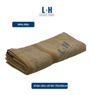 Bộ 2 Khăn Tắm 70x140cm HANOITEX Sợi Tre Cao Cấp Mềm Mịn, Thấm Hút Nước