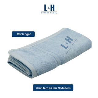 Bộ 2 Khăn Tắm 70x140cm L&H sợi tre cao cấp MS2, mềm mịn, thấm hút nước
