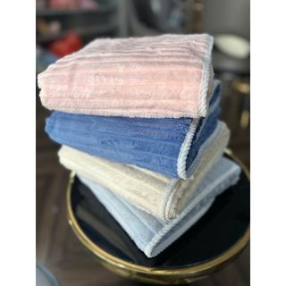 Khăn tắm Lông cừu Sóng Nước Cỡ Lớn 70x140cm, Thấm hút tốt, mềm mại, an toàn cho mọi làn da