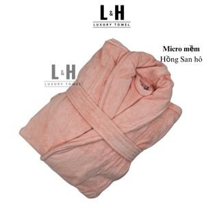 Áo choàng tắm L&H, áo choàng ngủ, khách sạn, spa, kiểu dáng mới, chất Microfiber