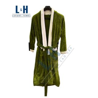 Áo choàng tắm L&H, áo choàng ngủ, khách sạn, spa, kiểu dáng mới, chất Microfiber