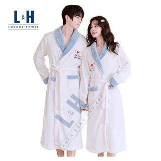Áo choàng tắm L&H, áo choàng ngủ, khách sạn, spa, kiểu dáng mới, chất Microfiber