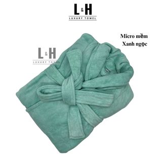 Áo choàng tắm L&H, áo choàng ngủ, khách sạn, spa, kiểu dáng mới, chất Microfiber