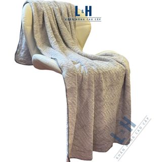 Khăn tắm Lông Cừu, Xương Cá, KT 60x120cm