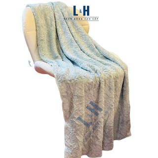 Khăn tắm Lông Cừu, Xương Cá, KT 60x120cm