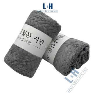 Khăn tắm Lông Cừu, Xương Cá, KT 60x120cm