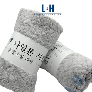 Khăn tắm Lông Cừu, Xương Cá, KT 60x120cm