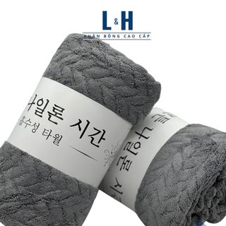 Khăn Tắm Lông Cừu Xương Cá, Mềm Mịn, Thấm Hút Nhanh, KT 60x120cm