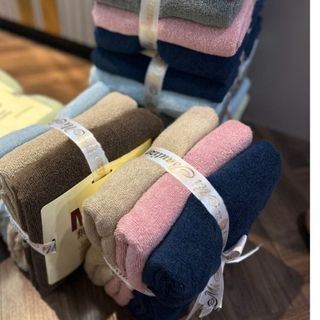 Set 3 Khăn tắm MJ, cỡ nhỏ 40x100cm, 145g, thấm hút tốt, mềm mại, không bài xù