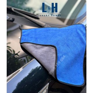 Khăn lau ô tô cao cấp 2 mặt, 2 lớp, không bám bông, thấm hút nước siêu nhanh