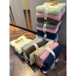 Set 3 Khăn tắm MJ, cỡ nhỏ 40x100cm, 145g, thấm hút tốt, mềm mại, không bài xù