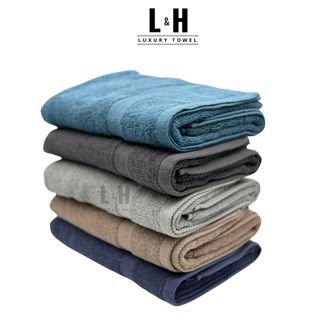 Khăn tắm cotton BASIC cao cấp xuất Hàn, khăn gội đầu 50x100cm mềm mịn thấm hút tốt an toàn cho da