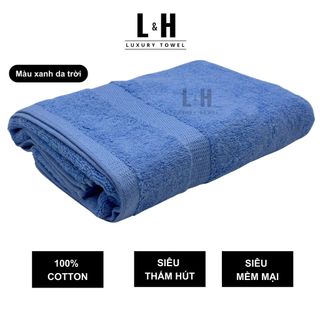 Khăn tắm cotton BASIC cao cấp xuất Hàn, khăn gội đầu 50x100cm mềm mịn thấm hút tốt an toàn cho da