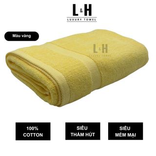 Khăn tắm cotton BASIC cao cấp xuất Hàn, khăn gội đầu 50x100cm mềm mịn thấm hút tốt an toàn cho da