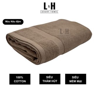 Khăn tắm cotton BASIC cao cấp xuất Hàn, khăn gội đầu 50x100cm mềm mịn thấm hút tốt an toàn cho da