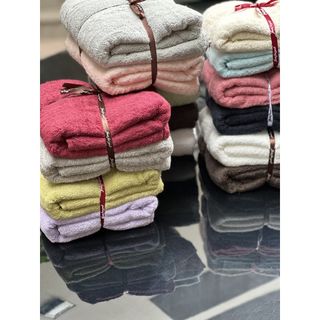 Bộ set 2 khăn tắm MJ cotton cao cấp kt 60x120cm, dày 290g~300g, thấm nước, đẹp sang trọng