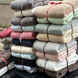 Bộ Set 2 Khăn Tắm MJ Cotton Cao Cấp kt 60x120cm, Dày 290g~300g, Thấm Nước, Đẹp Sang Trọng