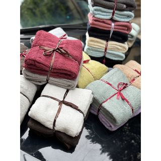 Bộ Set 2 Khăn Tắm MJ Cotton Cao Cấp kt 60x120cm, Dày 290g~300g, Thấm Nước, Đẹp Sang Trọng