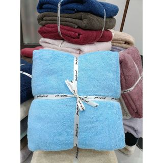 Sét 3 Khăn Tắm Cotton Trơn MJ 60x120cm, 250g, Mềm, Hút Nước Tốt, Giá Sỉ