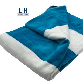 Khăn tắm MJ kẻ sọc đi biển siêu to, KT 90x180cm, Nặng 700g