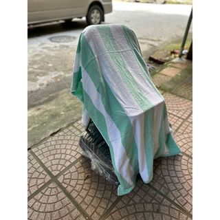 Khăn tắm MJ kẻ sọc đi biển siêu to, KT 90x180cm, Nặng 700g