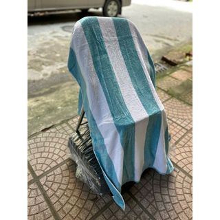 Khăn tắm MJ kẻ sọc đi biển siêu to, KT 90x180cm, Nặng 700g