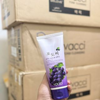 Sửa rửa mặt vacci HQ Tinh Chất Dầu Hạt Nho Vacci Dưỡng Trắng Tẩy Tế Bào Chết Làm Sạch Sâu