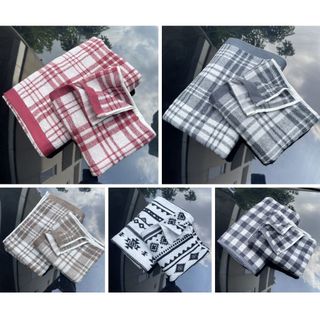 (Xả hàng) Khăn tắm hoa văn đen trắng 100% cotton, mềm, thấm hút tốt, MJ 60x120, 250g