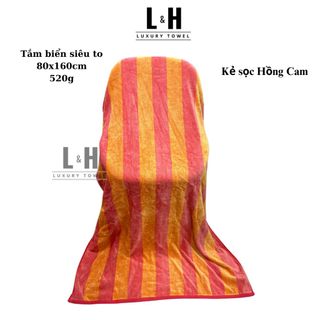 Khăn tắm, khăn trải MJ, siêu to đi biển hình trái cam rực rỡ cho mùa hè, KT 90x180cm, 700g