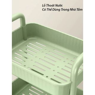 Kệ Đựng Đồ 3/4 Tầng Đa Năng Có Bánh Xe Dễ Thương, Kệ Spa, Đựng Mỹ Phẩm