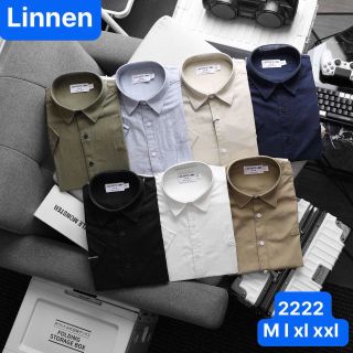 Sơ mi tay dài nam. Vải linnen.