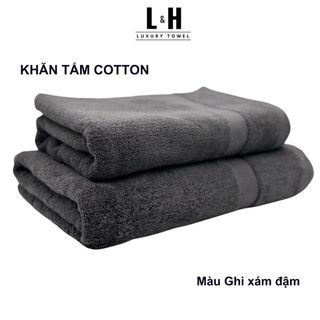 Khăn tắm BASIC 50x100cm 60x120cm với sợi bông cotton dày thấm hút tốt, không đổ lông, không ra màu