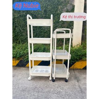 Kệ Đựng Đồ 3/4 Tầng Đa Năng Có Bánh Xe Dễ Thương, Kệ Spa, Đựng Mỹ Phẩm