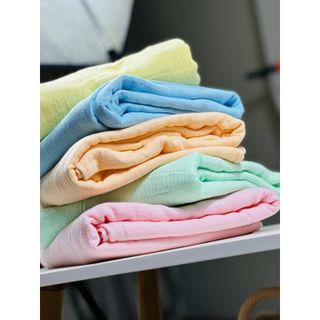 Khăn Tắm MJ Trơn Cao Cấp Cho Bé, Cotton Mềm, Thấm Nước, Mặt Bông, Mặt Xô, kt 70x140cm