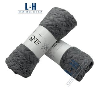 Khăn tắm Lông Cừu, Xương Cá, KT 50x100cm