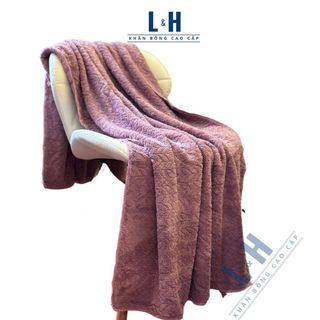 Khăn tắm Lông Cừu, Xương Cá, KT 50x100cm