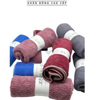 Khăn Tắm Lông Cừu Họa Tiết Sóng Gạo KT 50x100cm