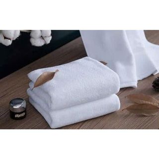 Khăn tắm trắng khách sạn cỡ lớn, khăn trải giường spa cotton cao cấp, KT 90x190, 80x160cm