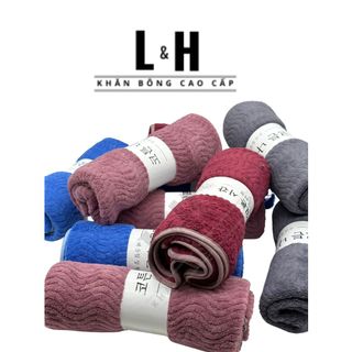 Khăn Tắm Lông Cừu Họa Tiết Sóng Gạo KT 50x100cm