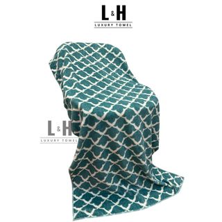 Khăn tắm lông cừu cỡ lớn, Trám Chéo, KT 70x140cm, thấm hút tốt