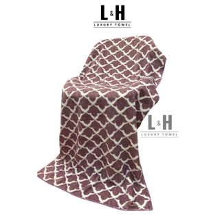 Khăn tắm lông cừu cỡ lớn, Trám Chéo, KT 70x140cm, thấm hút tốt