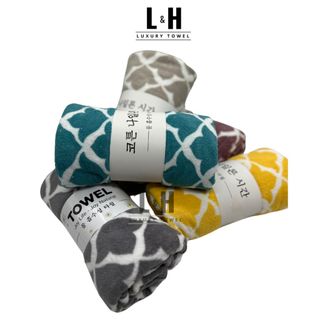 Khăn tắm lông cừu cỡ lớn, Trám Chéo, KT 70x140cm, thấm hút tốt
